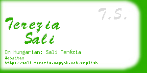 terezia sali business card